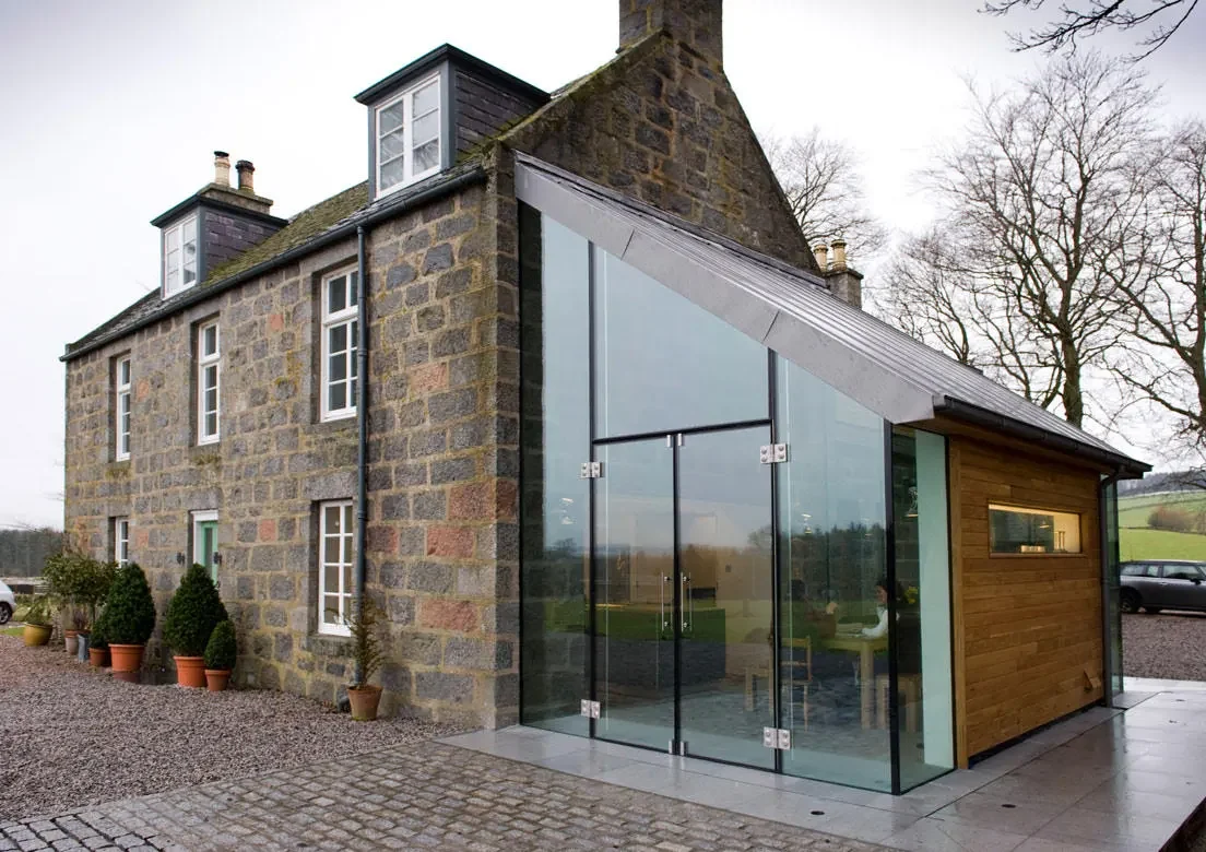 Highland Retreat glass side extension