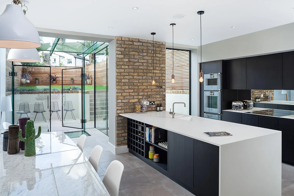 St James — glass box kitchen extension